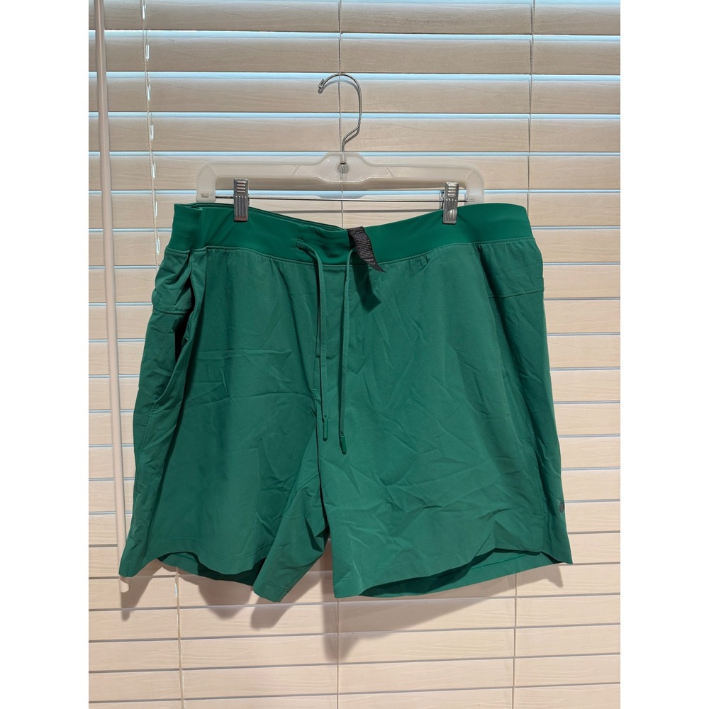 Lululemon Pace Breaker Lined Shorts Mens XXL Green 7 Inch Inseam Athletic Gym